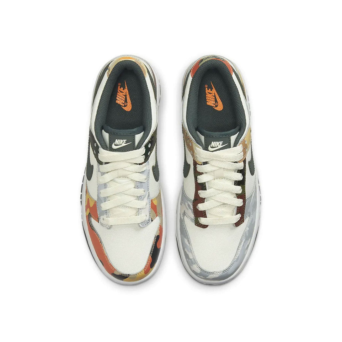 Nike Dunk Low SE GS 'Sail Multi-Camo'- Streetwear Fashion - evapacs.com