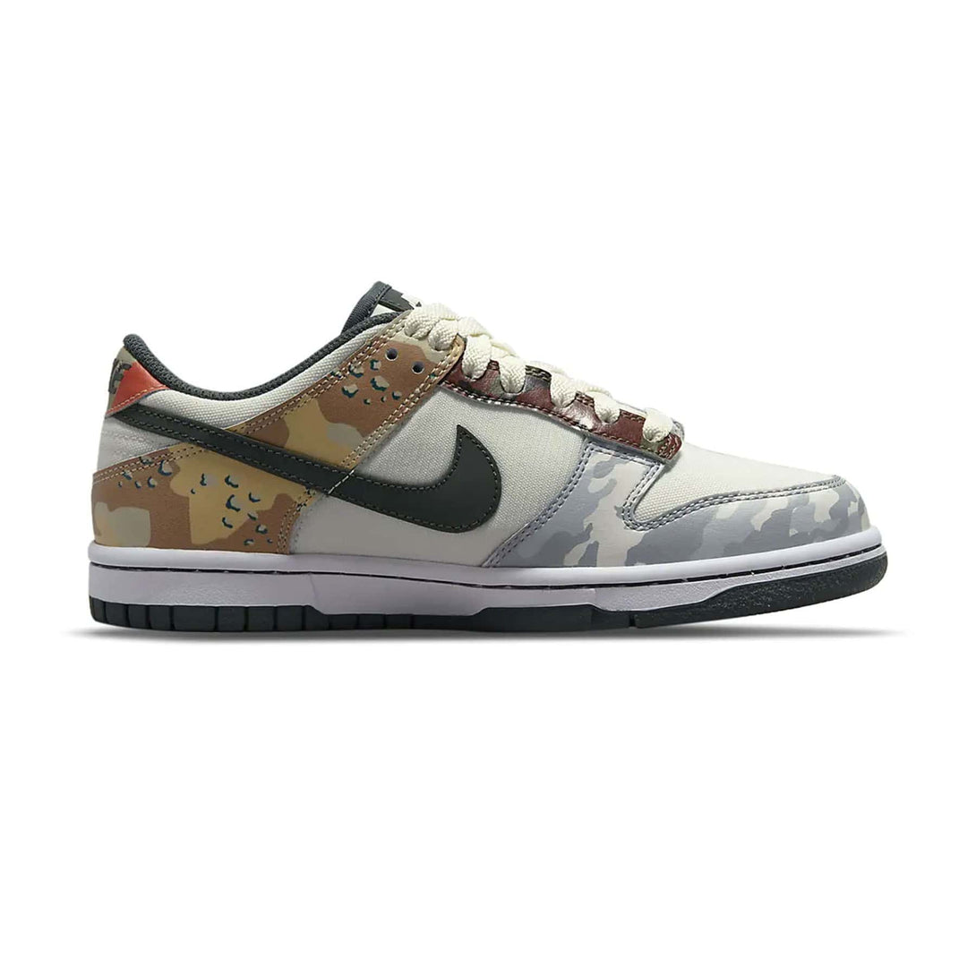 Nike Dunk Low SE GS 'Sail Multi-Camo'- Streetwear Fashion - evapacs.com