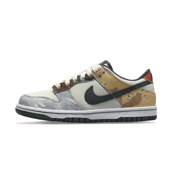 Nike Dunk Low SE GS 'Sail Multi-Camo'- Streetwear Fashion - evapacs.com