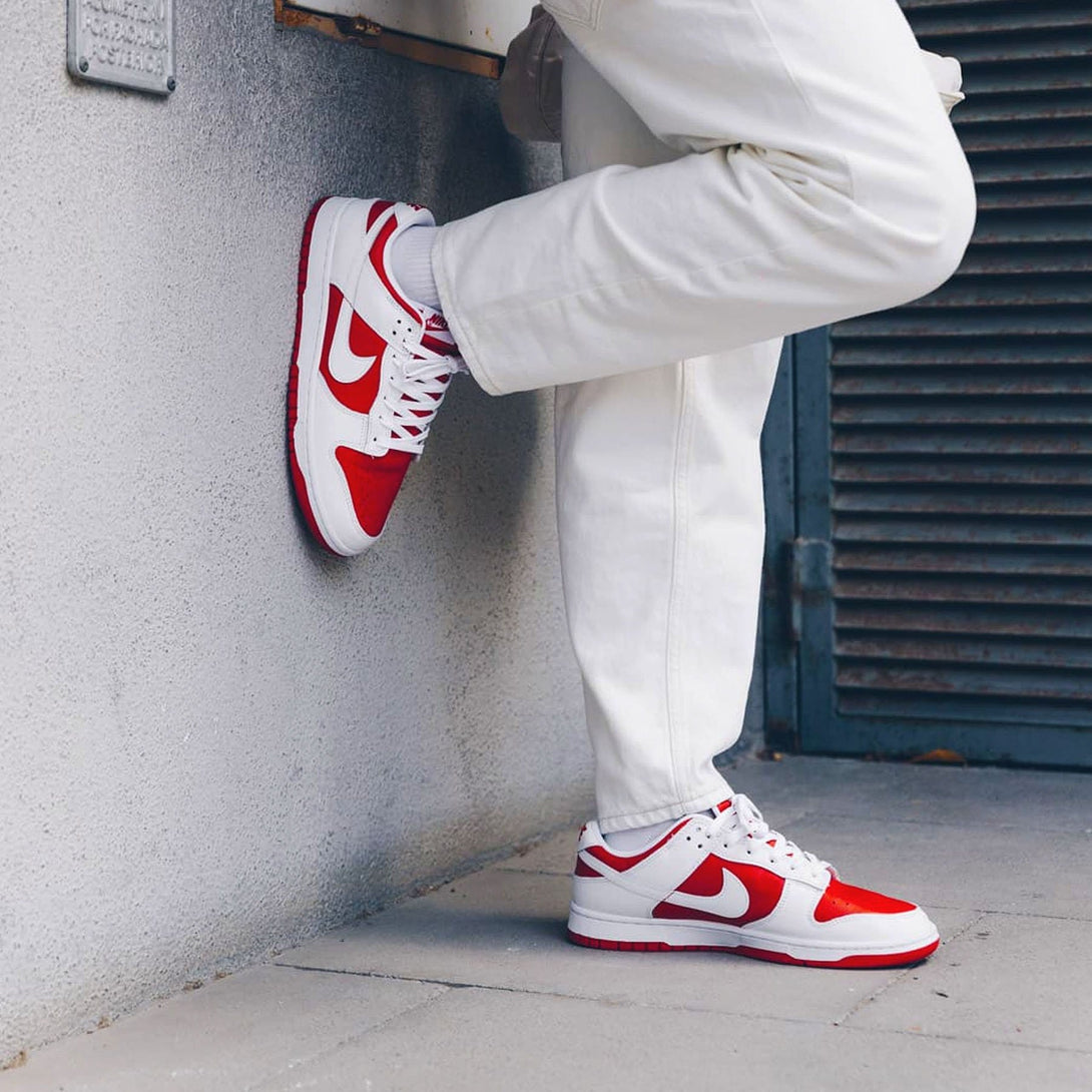 Nike Dunk Low 'White University Red'- Streetwear Fashion - evapacs.com