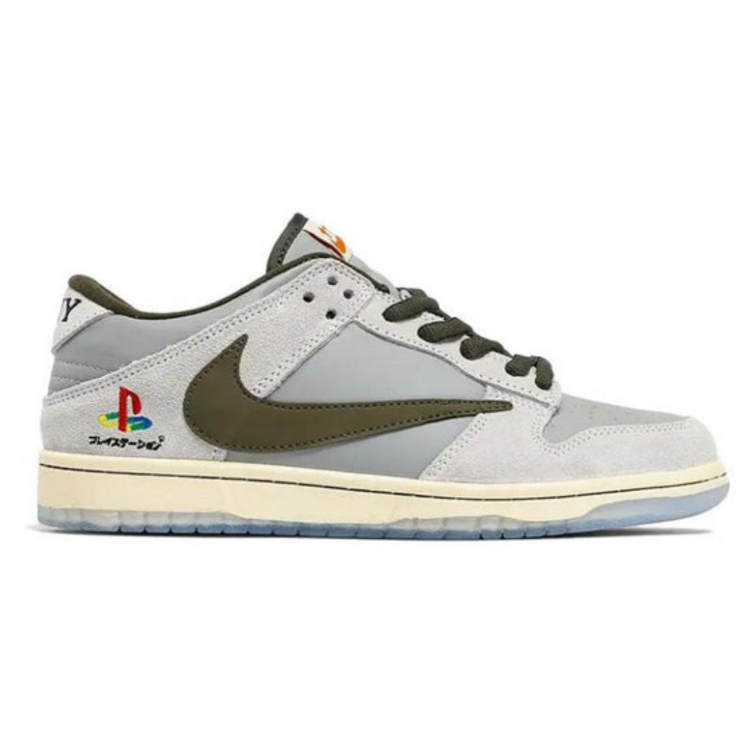 Nike Dunk Low x Travis Scott x PlayStation 'Gray White'- Streetwear Fashion - evapacs.com