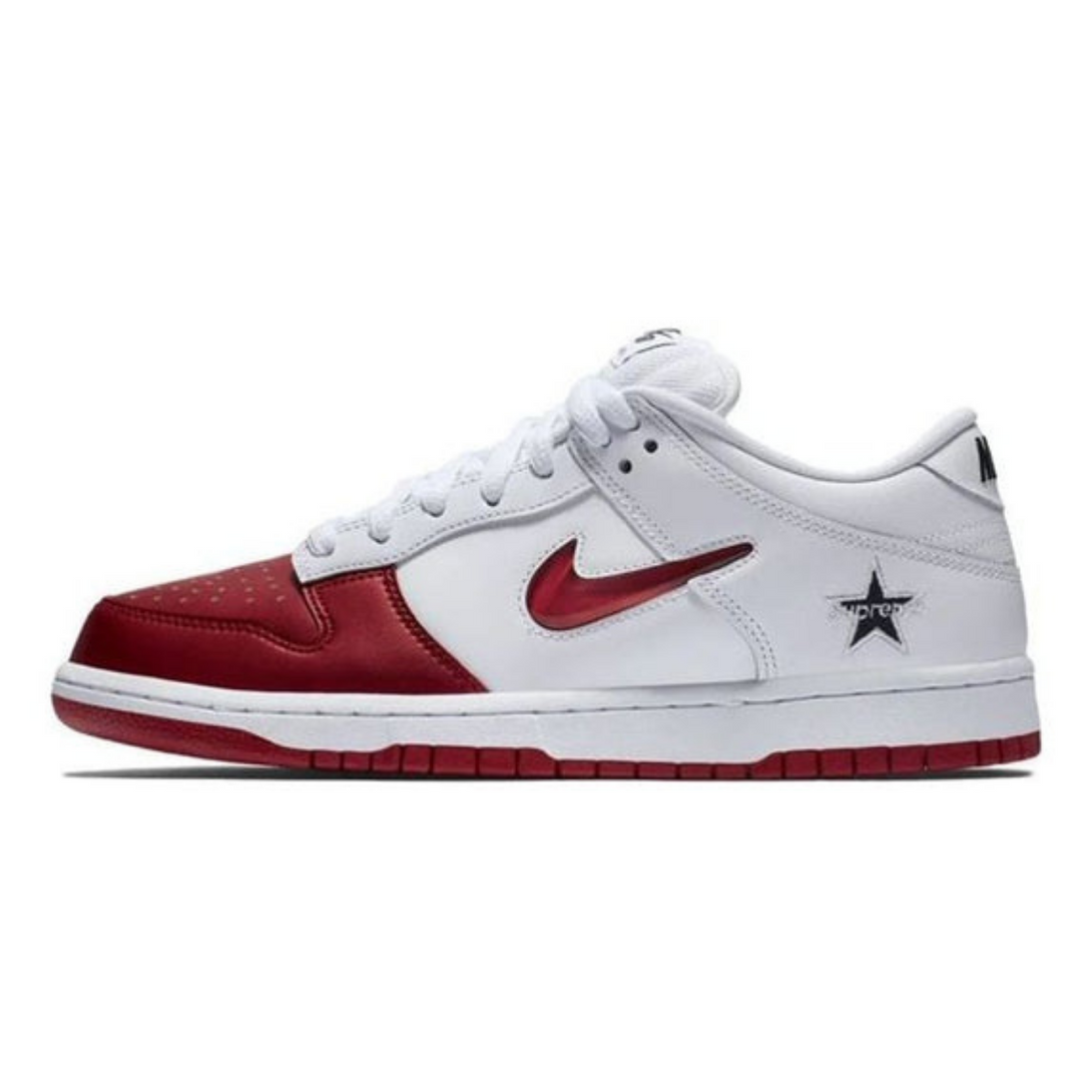 Nike x Supreme SB Dunk Low 'Varsity Red'- Streetwear Fashion - evapacs.com