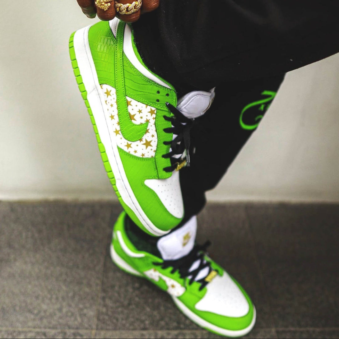 Supreme x Nike Dunk Low OG SB QS ‘Mean Green’- Streetwear Fashion - evapacs.com