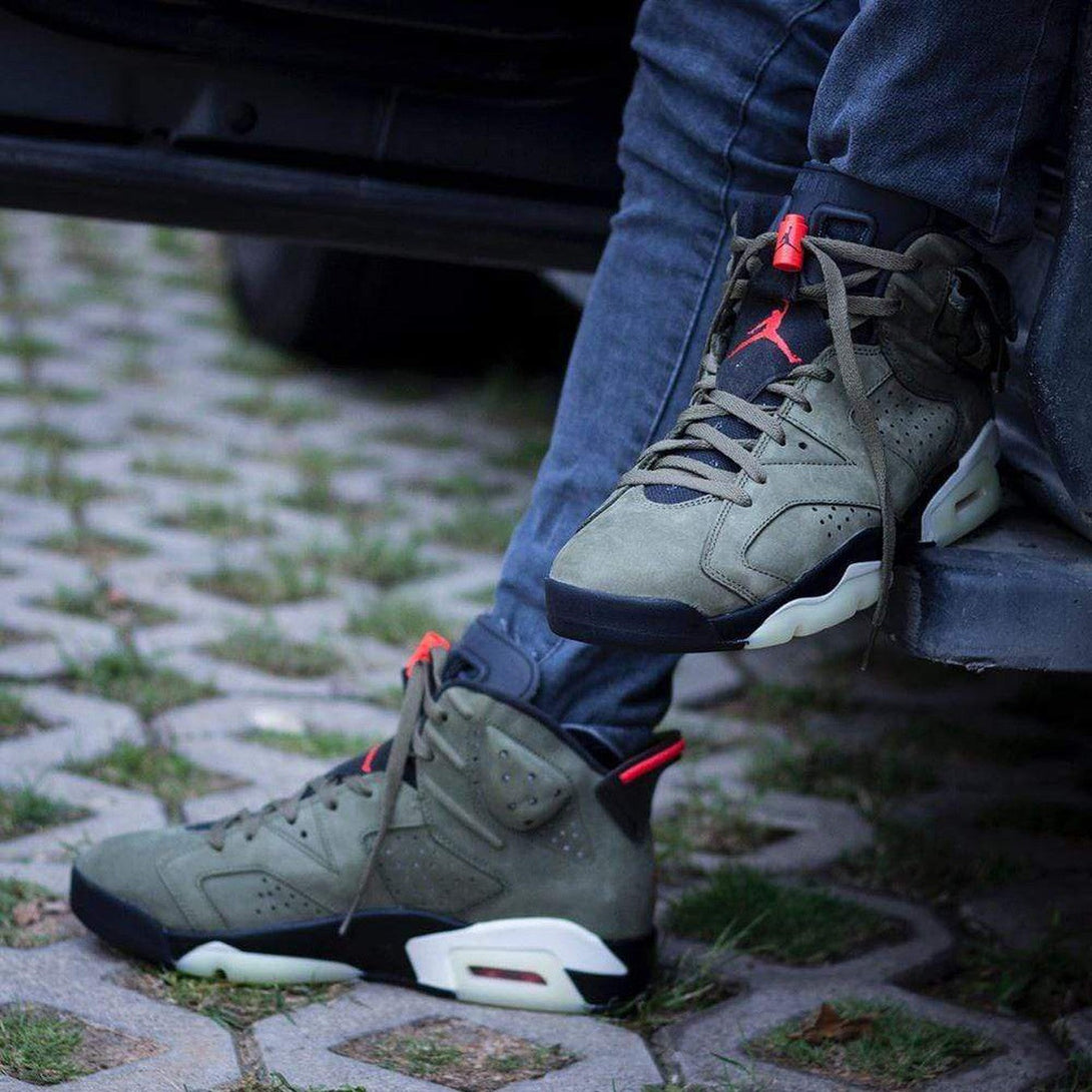 Travis Scott x Air Jordan 6 Retro 'Olive'- Streetwear Fashion - evapacs.com