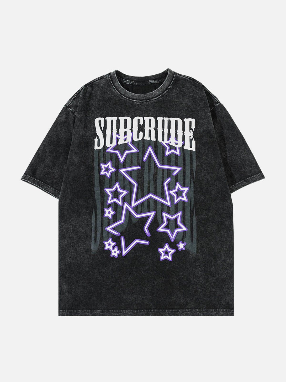 Evapacs - Washed Stars Print Tee- Streetwear Fashion - evapacs.com